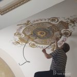 альфрейная роспись потолка